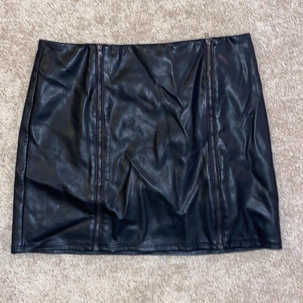 Kendall + Kylie Leather Skirt